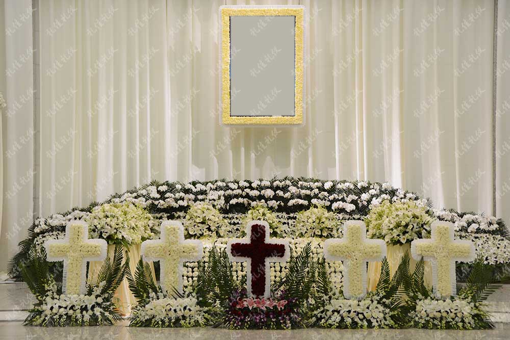 基督教葬礼花图片